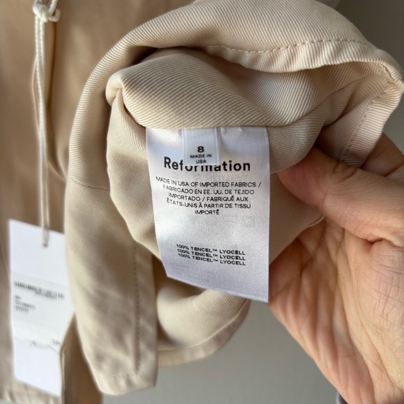 Reformation Devine twill Vest Sz 8 NWT - Picture 6 of 8